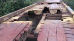 Ponte de madeira é destruída por supostos sem terra na zona rural de Buritis